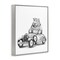 Stupell Industries Hippo in Hot Rod Framed Giclee By Rachel Nieman